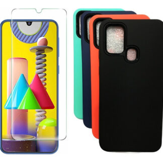 Samsung M31 Protector Case Carcasa Reforzada Y Vidrio Hd 9h