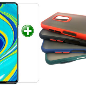Redmi Note 9s 9 Pro Protector Case Armor + Vidrio Templado