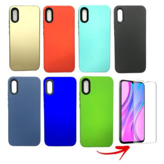 Protector Redmi 9a Case Carcasa Tipo Armor + Vidrio Templado