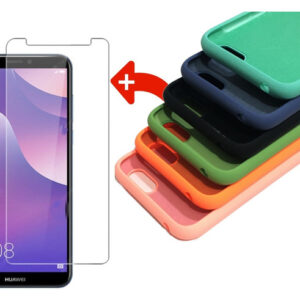 Huawei Y5 2018 Y5 Neo Silicona Protector Premium + Templado