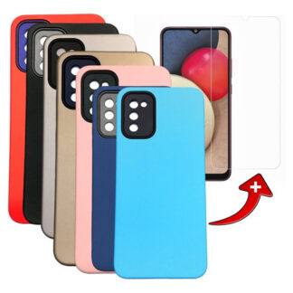 Samsung Galaxy A02s Protector Cámara Funda Carcasa + Vidrio