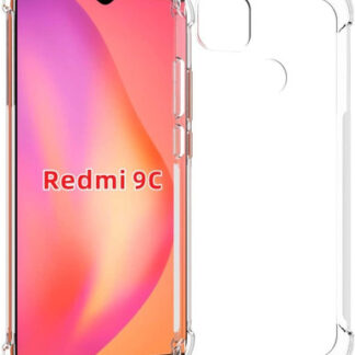 Protector Redmi 9c Case Transparente  + Vidrio Hd Hansbroter