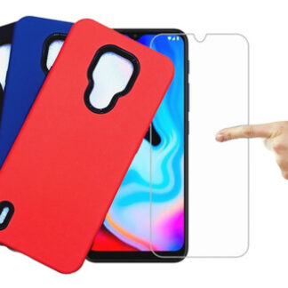 Protector Carcasa Funda Para Motorola Moto E7 + Vidrio Hd 9h
