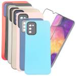 Protector Silicona Case Galaxy Samsung A02s + Vidrio Full 9d
