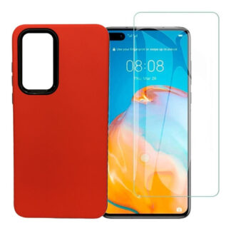 Huawei P40 Protector Case Carcasa + Vidrio Templado 9h 5x