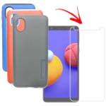 Samsung A01 Core Protector Case Carcasa + Vidrio Templado 9h