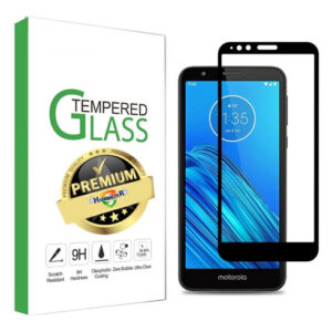 Motorola Moto E6 Vidrio Templado 9d Full Cover 9h Hd Negro