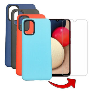 Protector Samsung Galaxy A02s Carcasa Funda Case + Vidrio Hd