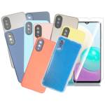Samsung Galaxy A02 Protector Case Carcasa Lisa + Templado 9h