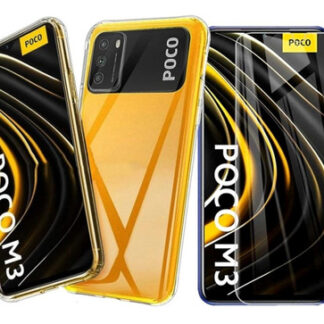 Protector Xiaomi Poco M3 Crystal Case Carcasa + Templado Hd