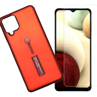 Protector Samsung A12 Tipo Armor Carcasa Premium + Vidrio Hd