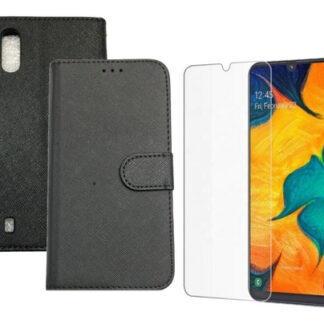 Samsung A01 Protector Case Flip Cover Tapa Agenda + Vidrio
