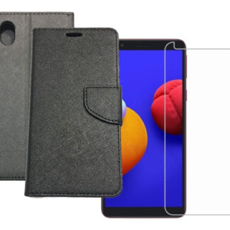 Samsung A01 Core Protector Flip Cover De Tapa + Vidrio Hd 9h