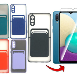 Protector Samsung Galaxy A02 Carcasa Silicon Case + Vidrio