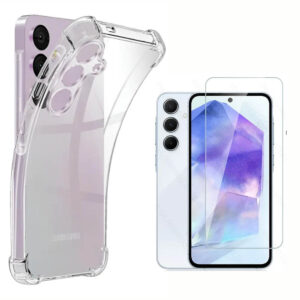 Funda para Samsung Galaxy A26 protector Transparente + Vidrio HD