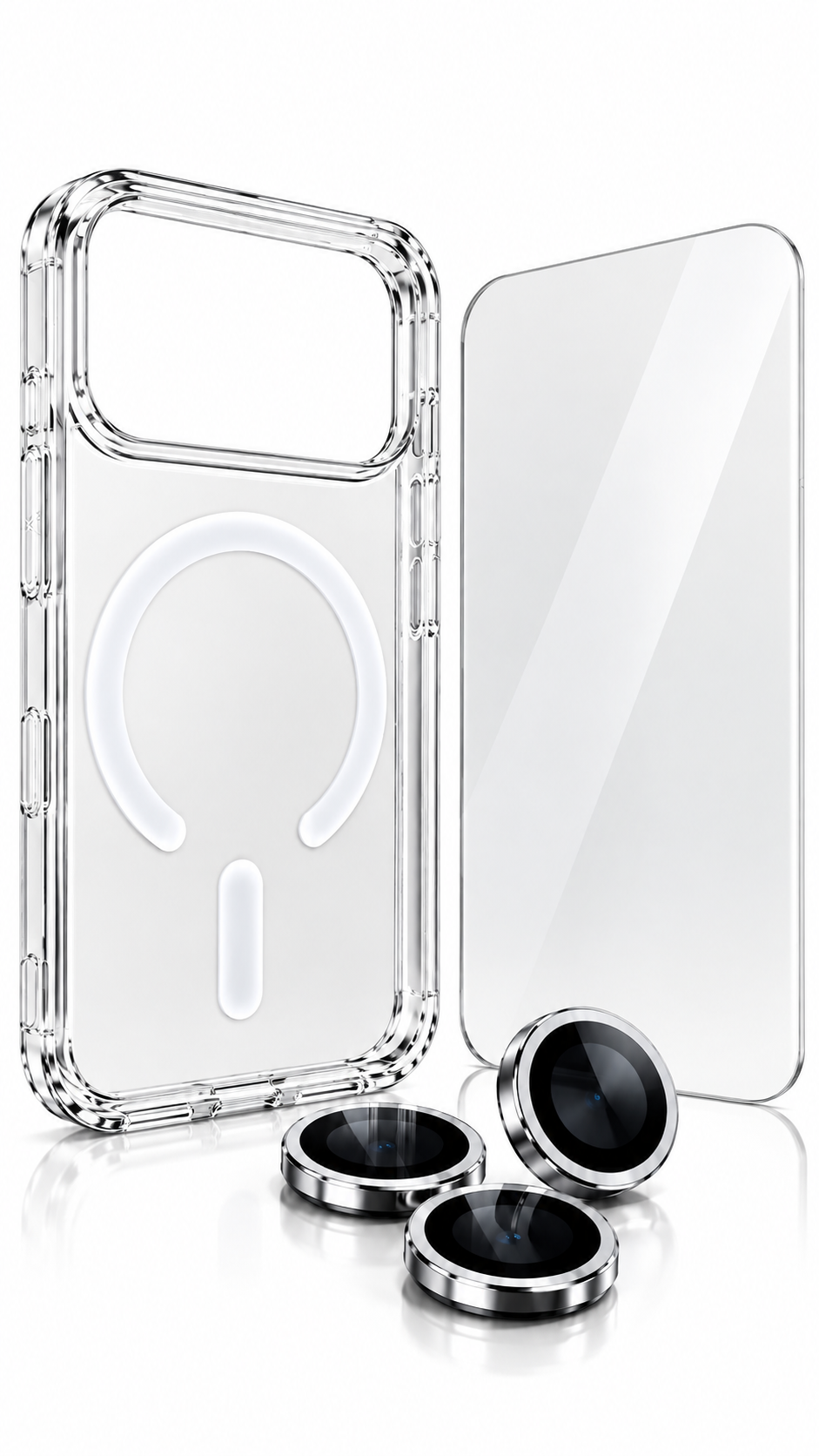 Funda para iPhone 18 Pro y 18 Pro Max, combo Kit Vidrio + Lens