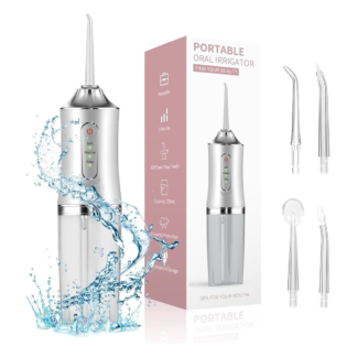 Irrigador Bucal Eléctrico con 4 Boquillas — Limpieza Profunda Interdental